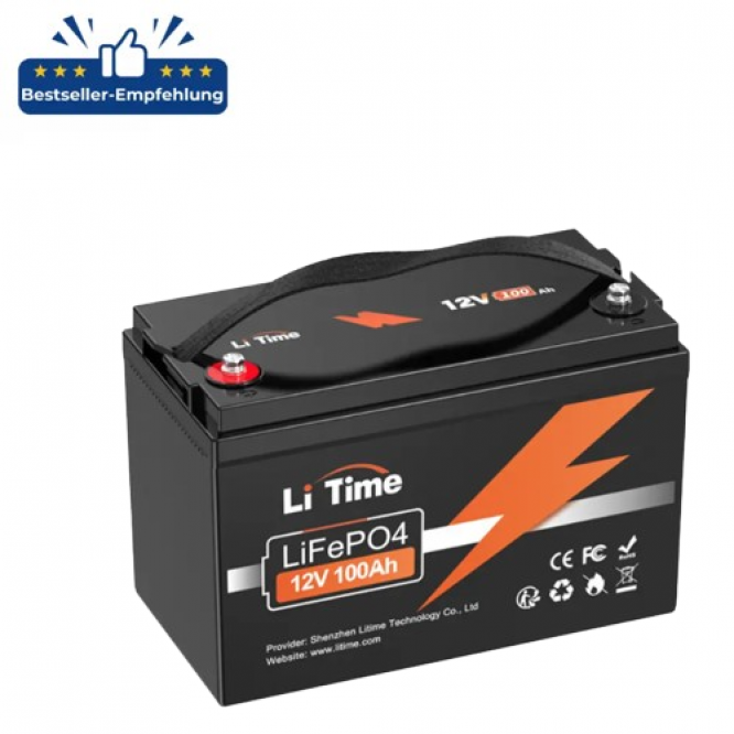 Baterie cu litiu LiTime LiFePO4 12V 100Ah cu descărcare profundă