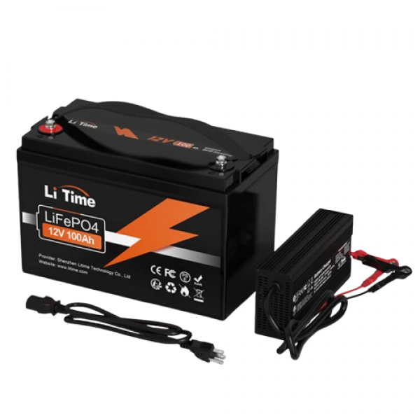 Baterie cu litiu LiTime LiFePO4 12V 100Ah cu descărcare profundă