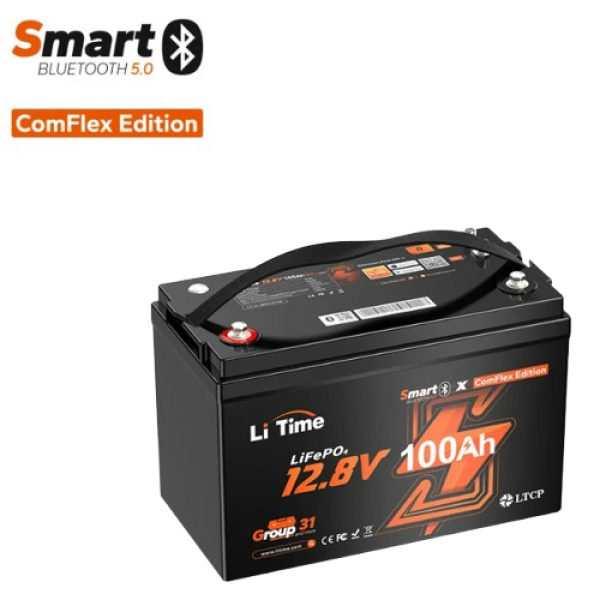 Baterie LiTime 12V 100Ah Smart ComFlex cu comunica...