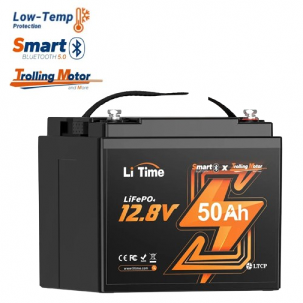  LiFePO4 12V 50Ah Bluetooth Protecție la rece Bat...