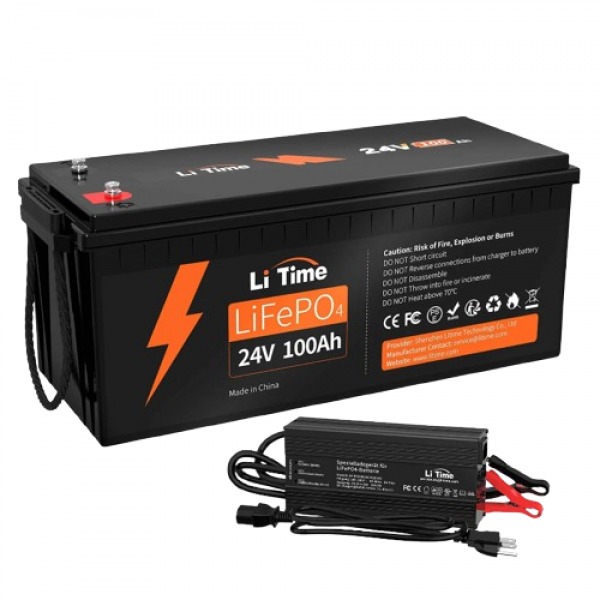 Baterie LiTime LiFePO4 24V 100Ah cu ciclu adânc l...